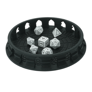 Okrągła zamkowa tacka na kości - Dice Tray