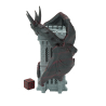 Dragon on tower PREMIUM - two-color tiny dice tower - FatesEnd Wyvern TinyTowers Dice Tower
