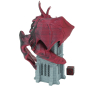 Dragon on tower PREMIUM - two-color tiny dice tower - FatesEnd Wyvern TinyTowers Dice Tower