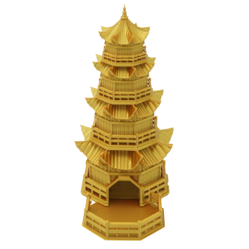 Chińska świątynia z roku smoka - wieża do kości - FatesEnd Year of the Dragon Dice Tower