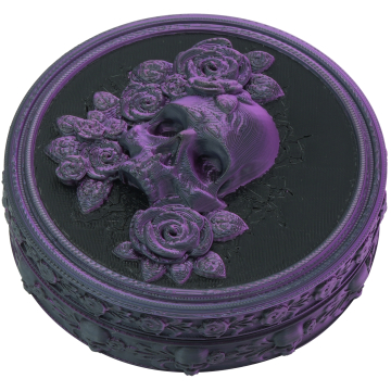 Memento mori - magnetyczny pojemnik na kości RPG - pudełko/ogranizer/etui