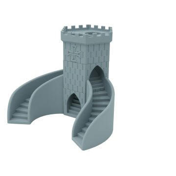 Wieża z podwójnymi schodami magnetyczna wieża do kości - Dice Tower