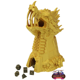 Mechaniczna głowa smoka - wieża do kości - FatesEnd Clockwork Steampunk Dragon Dice Tower
