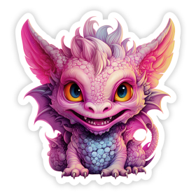 Cute Red Dragon S02N02 sticker / decal