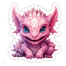 Cute Red Dragon S02N04 sticker / decal