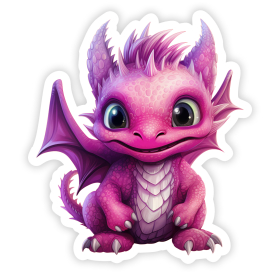 Cute Red Dragon S02N05 sticker / decal