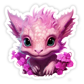 Cute Red Dragon S02N06 sticker / decal