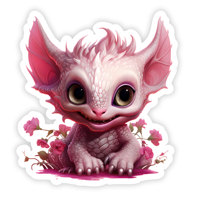 Cute Red Dragon S02N07 sticker / decal