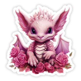 Cute Red Dragon S02N09 sticker / decal