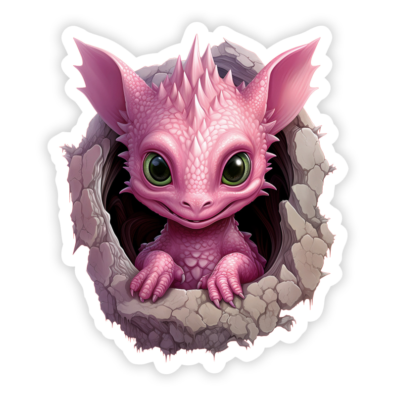 Cute Red Dragon S02N10 sticker / decal