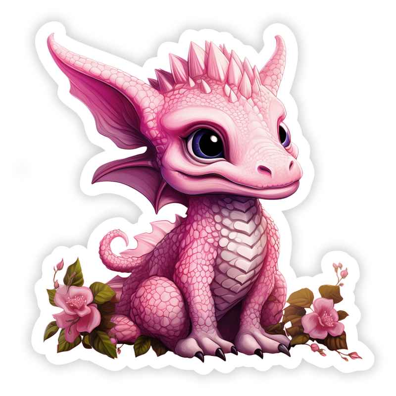 Cute Red Dragon S02N11 sticker / decal