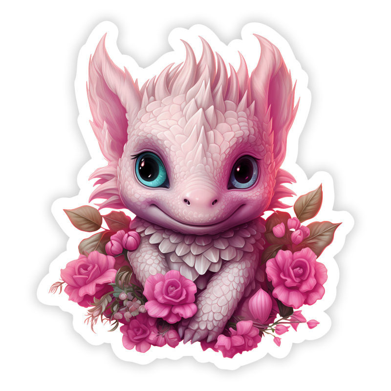 Cute Red Dragon S02N13 sticker / decal