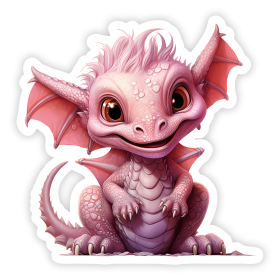 Cute Red Dragon S02N14 sticker / decal