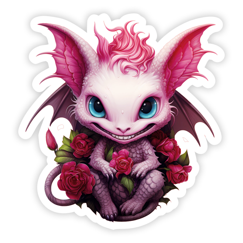 Cute Red Dragon S02N16 sticker / decal