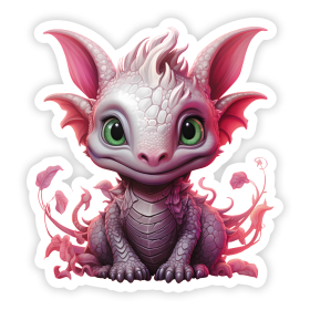 Cute Red Dragon S02N17 sticker / decal