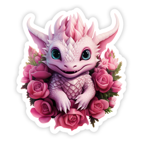 Cute Red Dragon S02N18 sticker / decal