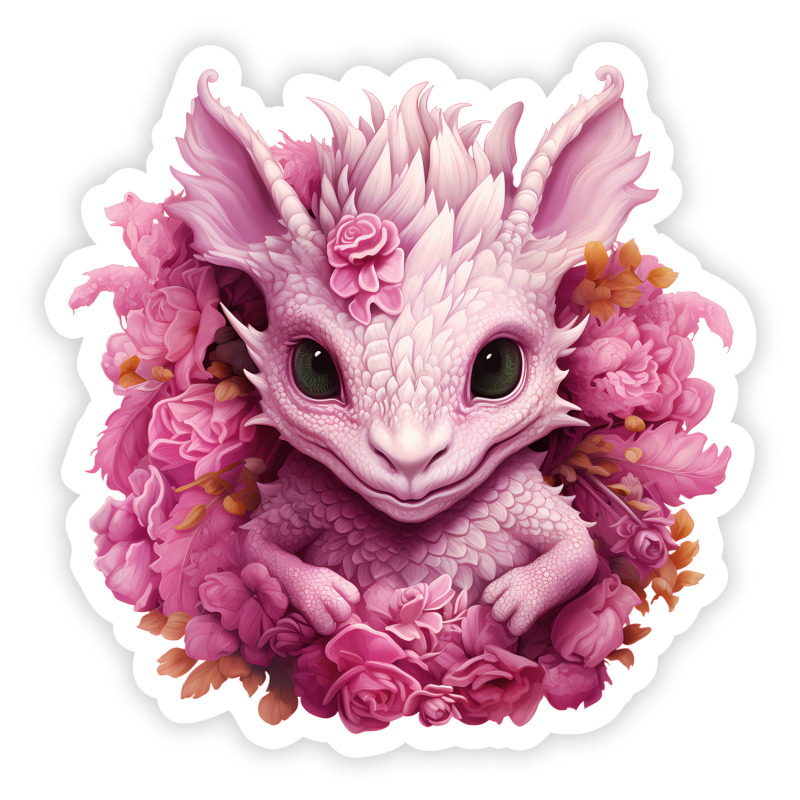 Cute Red Dragon S02N19 sticker / decal