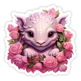 Cute Red Dragon S02N20 sticker / decal