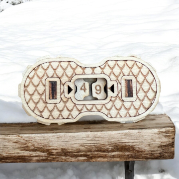 Double Life Counter with Dragon Scale MTG RPG - Wood