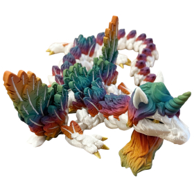 Alicorn Dragon Winged - Movable Figurine - Flexi - Cinderwing3D