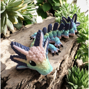 Baby Axolotl Dragon Movable Figurine - Flexi Cinderwing3D