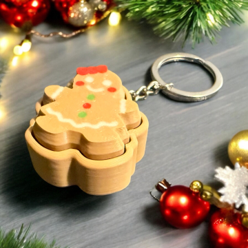 Pani Piernik - Brelok klikacz - breloczek 3D Świąteczny - Fidget Clickers