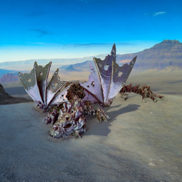 Hollow Dragons with Wings Movable Figurine - Flexi Cinderwing3D