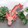 Baby Axolotl Dragon Movable Figurine - Flexi Cinderwing3D