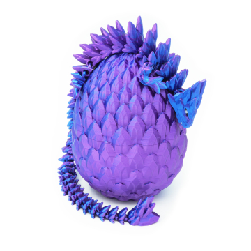 Kamienny szlachetny przegubowy smok z jajkiem - Cinderwing3D Gemestone Dragon and egg