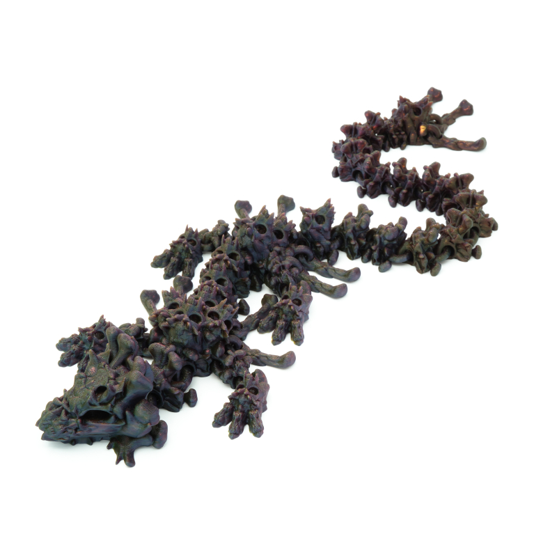 Smok kości i czaszki ruchoma figurka - flexi - Cinderwing3D Hollow Dragon
