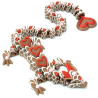 Ciasteczkowy przegubowy smok z motywem serca - Cinderwing3D Heart Cookie Dragon