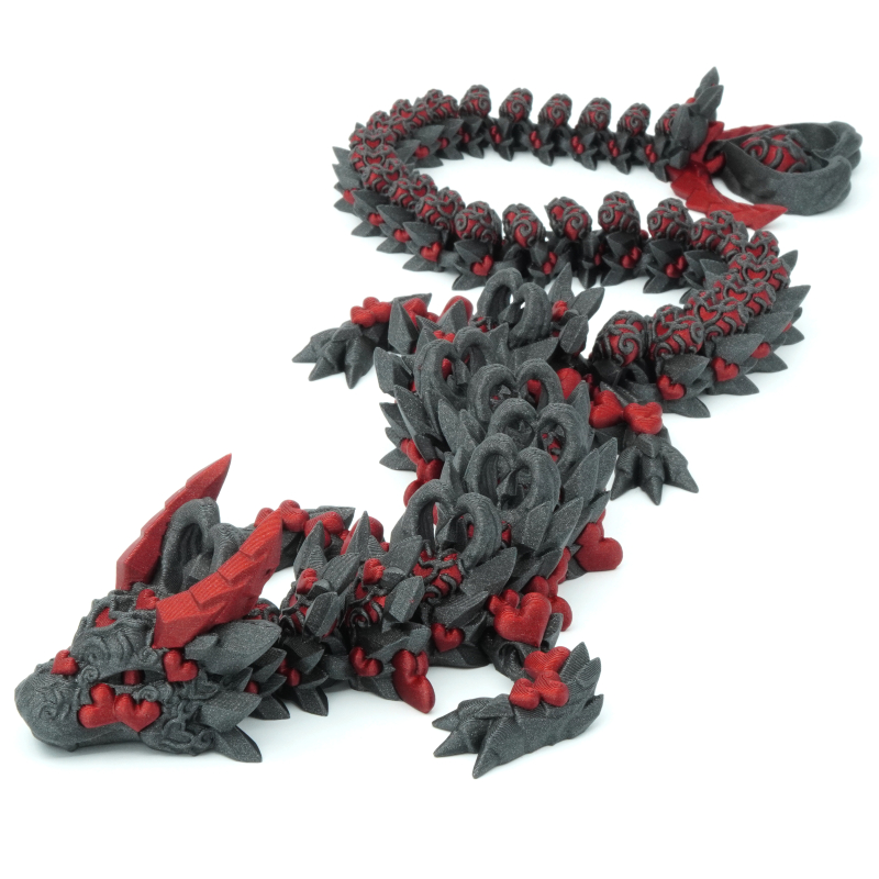 Dark Heart Dragon - Movable Figurine - Flexi - Cinderwing3D