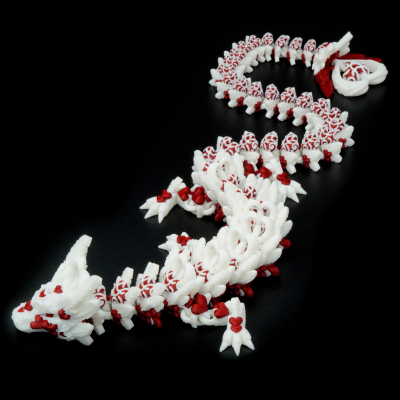 Delikatny smok serca - przegubowy smok - Cinderwing3D Light Heart Dragon