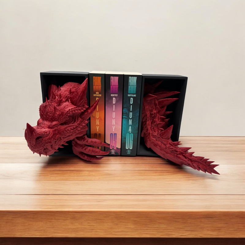 Głowa smoka + ogon smoka - książkowy zakątek - zakładka między książki - Dragon Head and Tail Book Nook