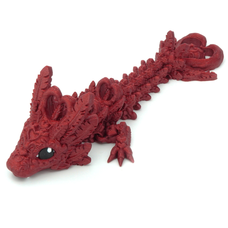 Delikatny malutki smok serca przegubowy smok - Cinderwing3D Light Heart Tadling Dragon