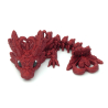 Delikatny malutki smok serca przegubowy smok - Cinderwing3D Light Heart Tadling Dragon