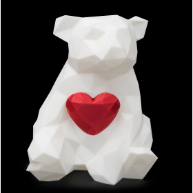 Bear with Heart - Low Poly