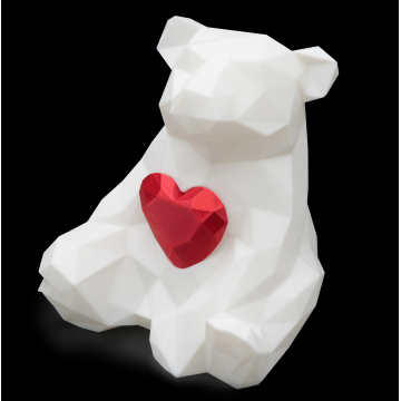 Bear with Heart - Low Poly