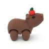 Capybara with apple on head - Capy Crochet