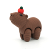Capybara with apple on head - Capy Crochet