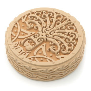 YggDrasil - kosmiczne drzewo - magnetyczny pojemnik na kości RPG - pudełko/ogranizer/etui