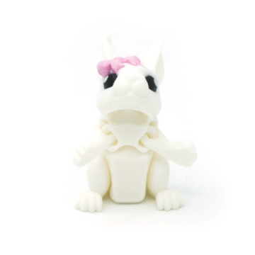 Tiny Flexy Crystal Bunny Bow Version - Cinderwing3D