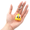 Chick with a bow keychain