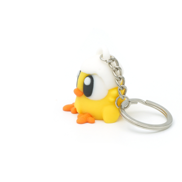 Chick with shell keychain