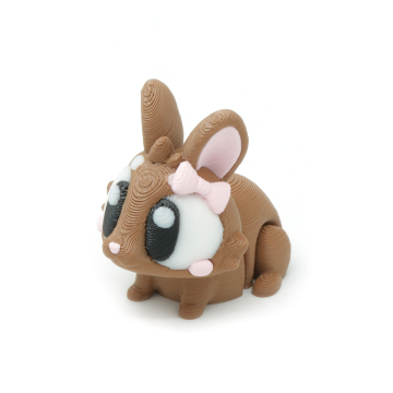 Brown bunny flexi with a bow