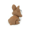 Brown bunny flexi with a bow