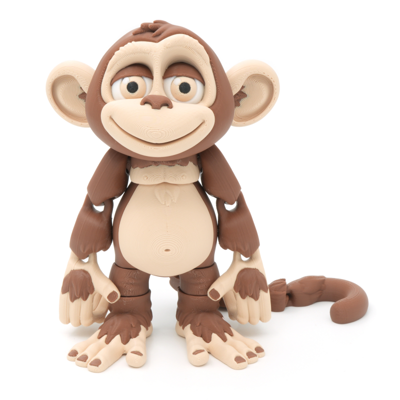 Monkey and tree articulated posable figure - flexi - Flexi Factory