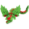 Różany smok ze skrzydłami przegubowy smok - Cinderwing3D Rose Dragon Winged