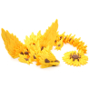 Sunflower Dragon Winged - Movable Figurine - Flexi - Cinderwing3D