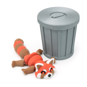 Red Panda with Trash Can - Fidget Toy